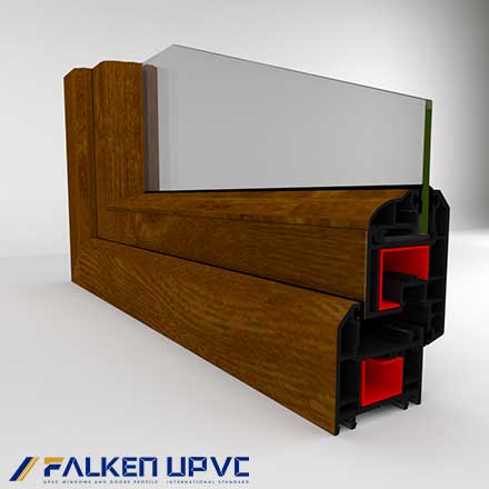 Laminate Golden Oak UPVC profile