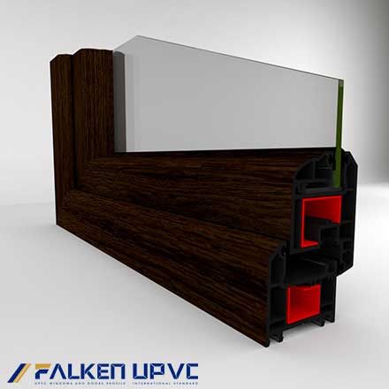 Laminate Dark Oak UPVC profile