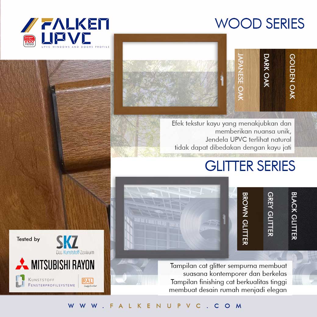 Teknologi Lapisan Ekslusive Color Falken UPVC sudah teruji secara internasional